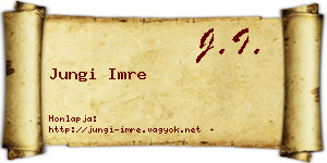 Jungi Imre névjegykártya