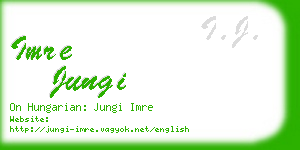 imre jungi business card